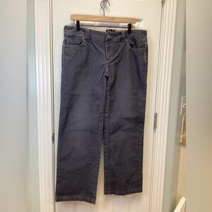 Prana corduroy SZ 14 short inseam grey women’s pants hiking outdoors Gorpcore